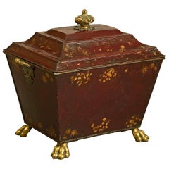 Early 19th Century Regency Period Tole Coal Bin