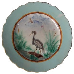 Wedgwood Majolica Heron Plate