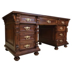 Wilhelminian Style Desk Secretary Writing Furniture Oak Wood