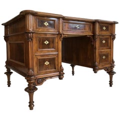 Restored Historicism Desk Secretary Gründerzeit Writing Furniture