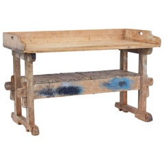19th Century Rustic Pine Work Table