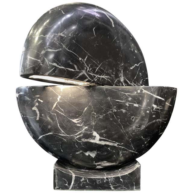 New Black Marble Table Lamp with Base at 1stDibs