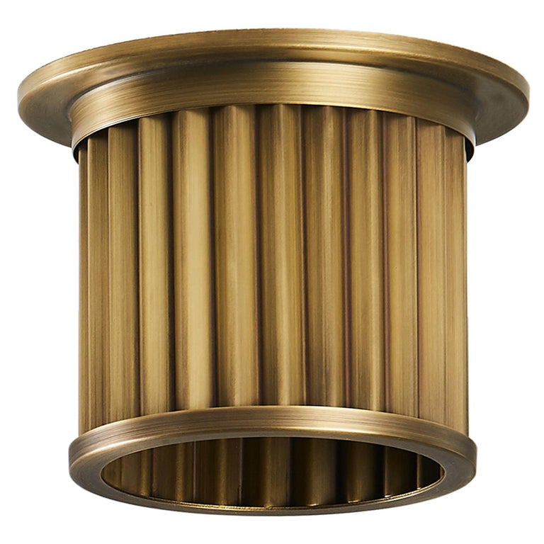 Littleton End Cap Spot Diffuser, Aged Brass Recessed Spot Light Shade