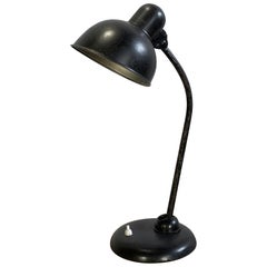Antique Black Industrial Bauhaus Table Lamp, 1930s