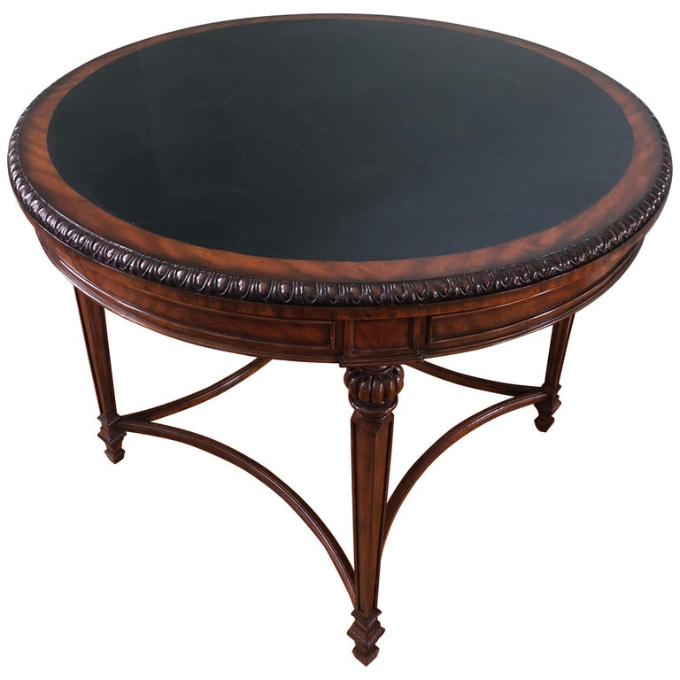 Elegant Maitland Smith Round Centre or Dining Table with Granite Top at