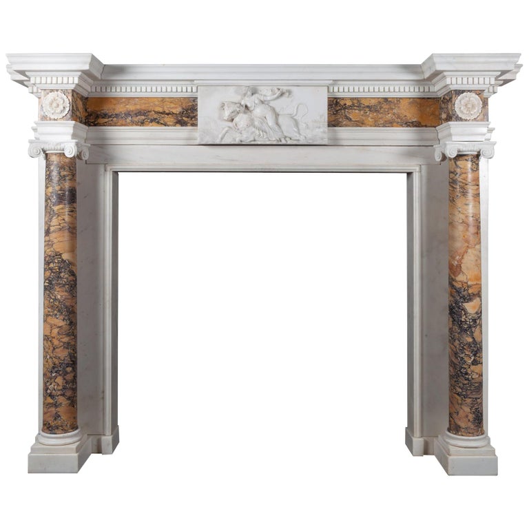 Antique Sienna Marble Mantelpiece For Sale at 1stDibs