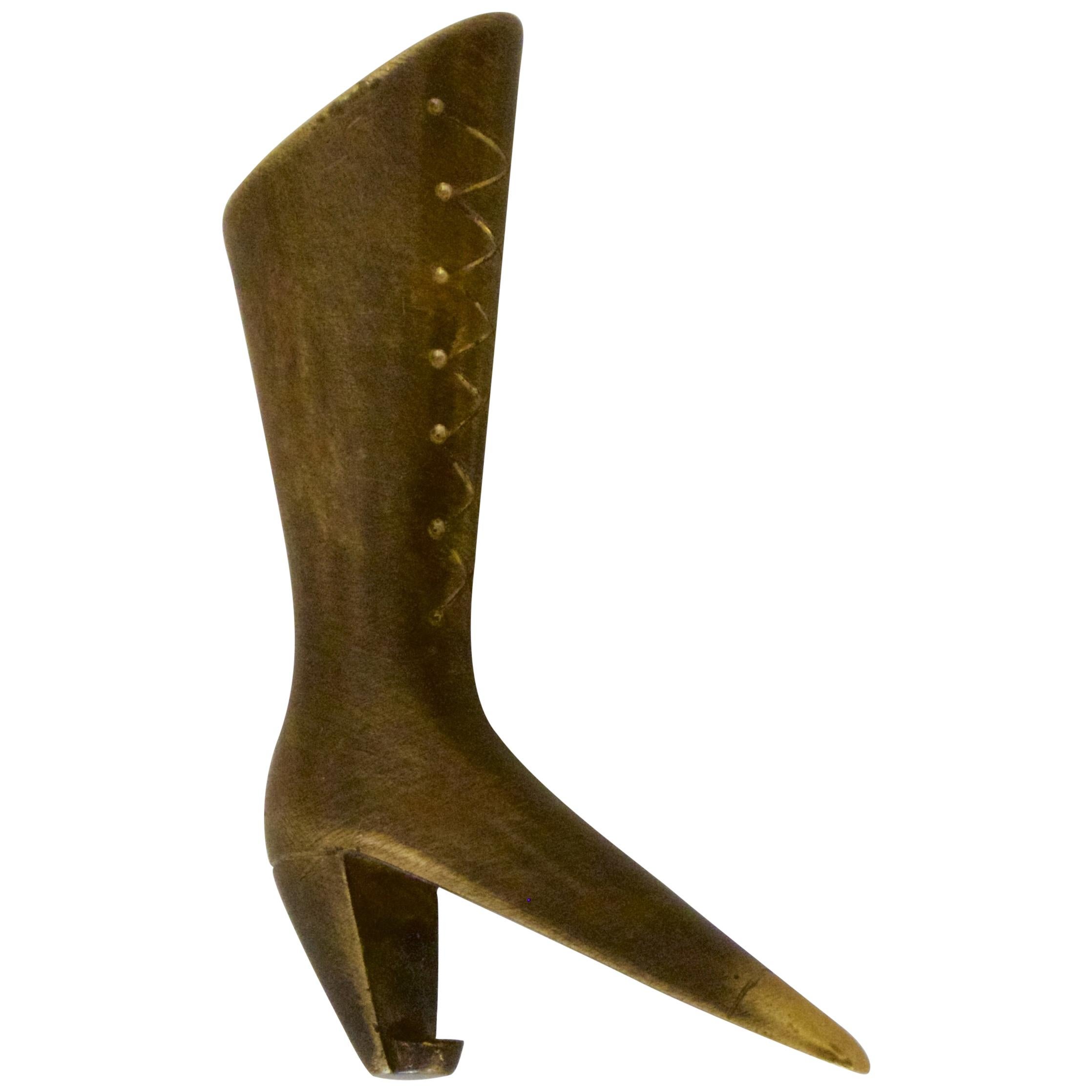 Rare Bottle Opener "Ladies Boot" by Carl Auböck For Sale