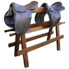 Antique Heavy 19th Century Saddle Rack