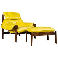 Percival Lafer Lounge Chair and Ottoman, Lafer Furniture Sao Paulo, Brazil