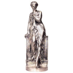 Neo-Classic Silver Plated Greek Woman