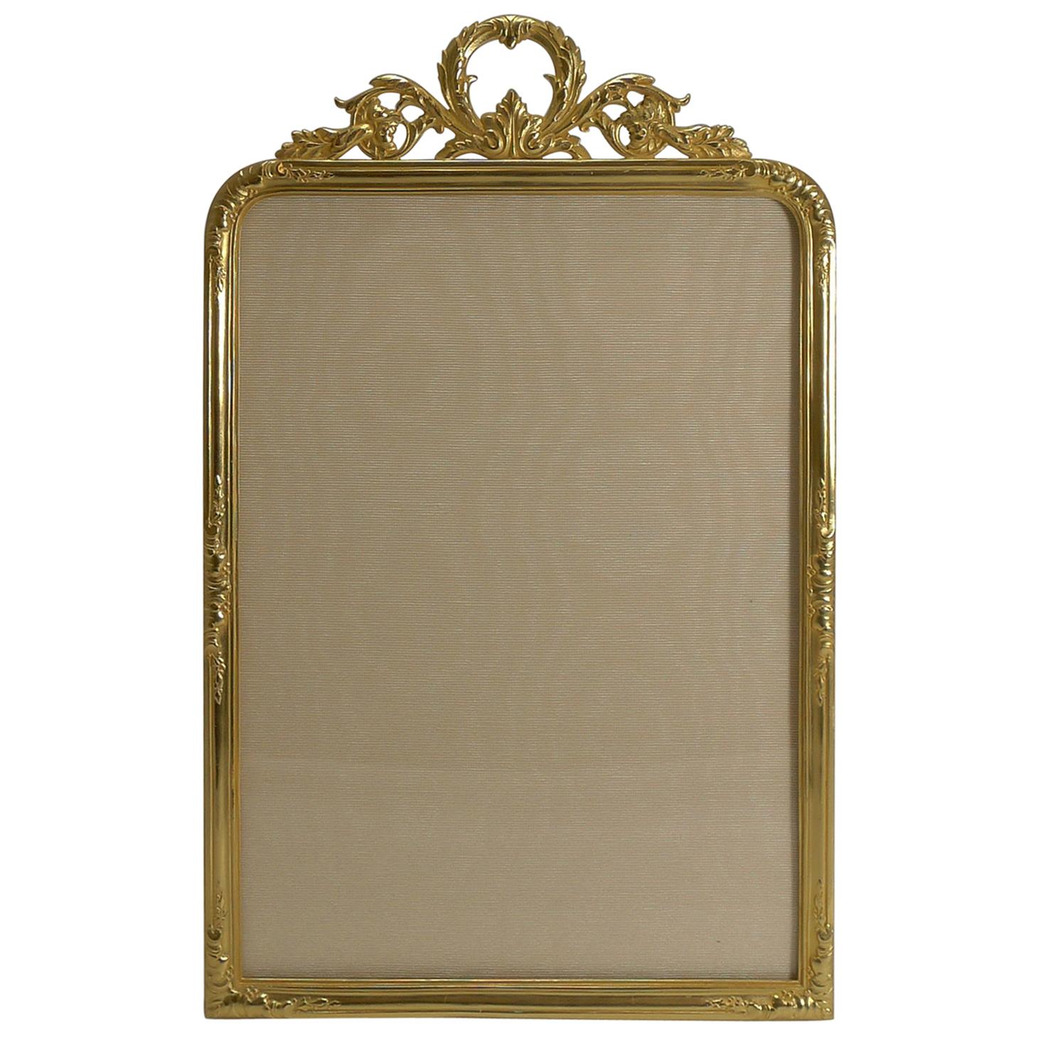 Large Antique French Gilded Bronze Photograph Frame, circa 1900