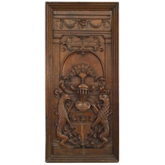 Italian Renaissance Style Coat of Arms Wall Carvings