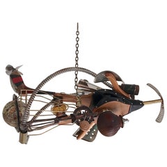 Retro Steampunk Kinetic Fantasy Flying Machine