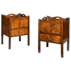 Matched Pair of George III Mahogany Bedside Commodes