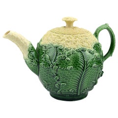 Antique 18th Century Staffordshire Pottery Cauliflower Ware Teapot