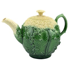 18th Century Staffordshire Pottery Cauliflower Ware Teapot