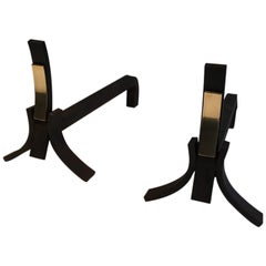 1950s Fireplace Tools and Chimney Pots