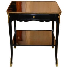 French Transitional Lacquered Side Table