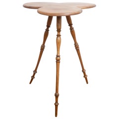 Art Deco Period Nordic “HH” Massive Walnut Tripod Table