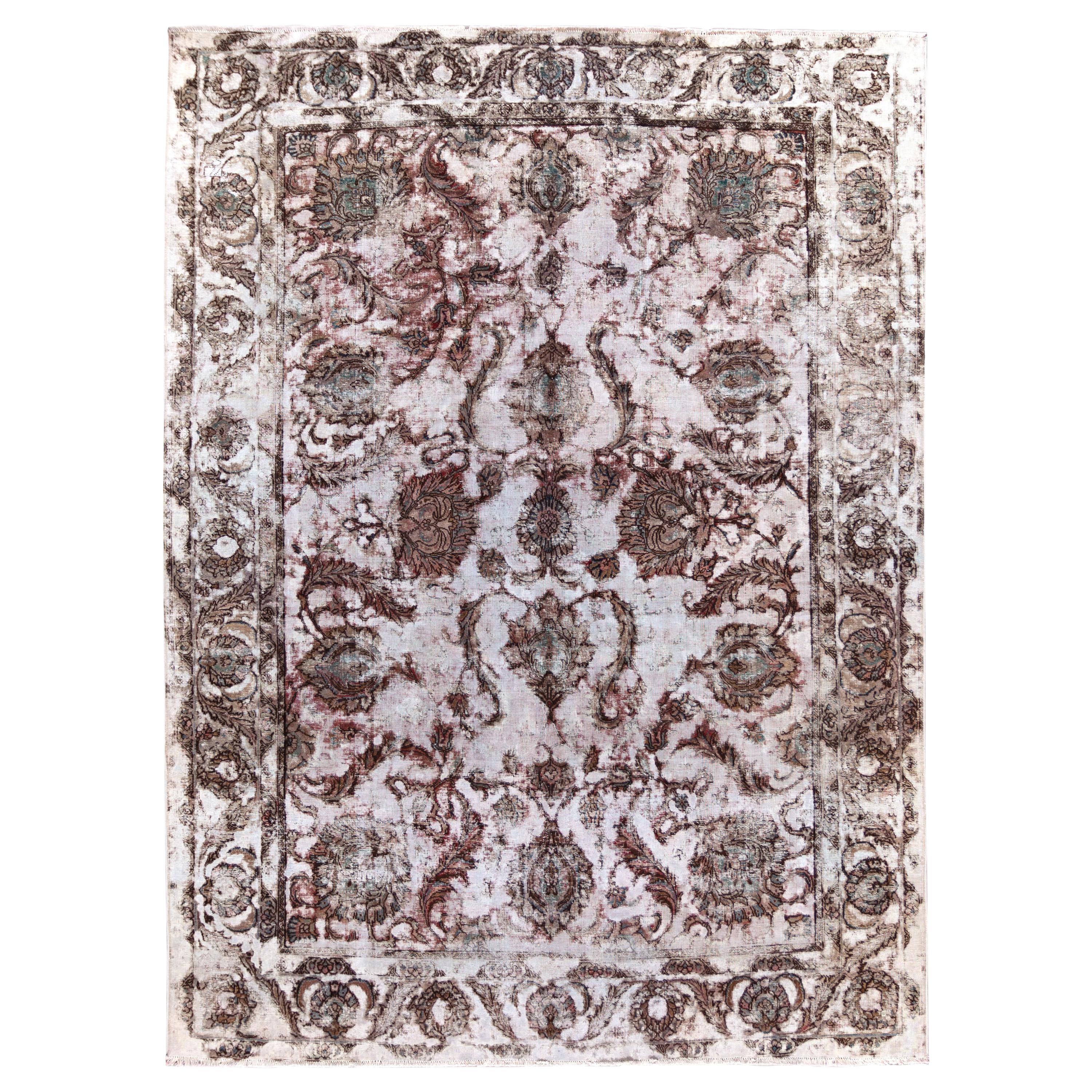 Tapis vintage délavé et délavé