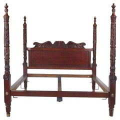 Vintage Ralph Lauren King-Size Mahogany "Westminster" Bed from Safari Collection