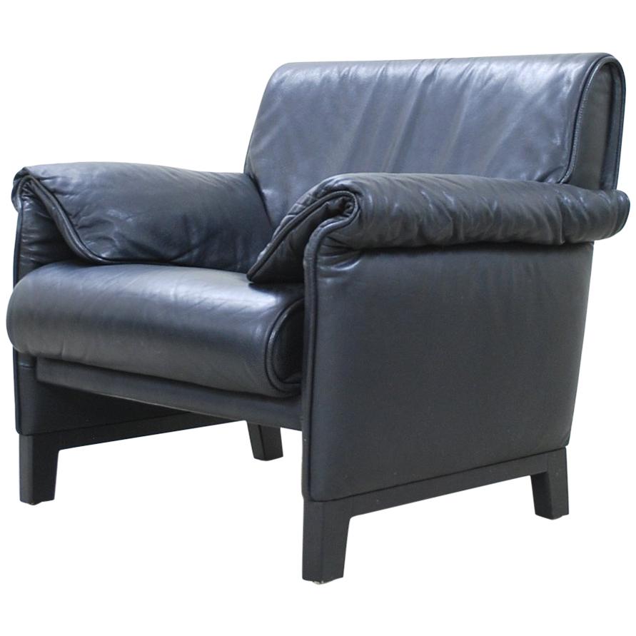 De Sede DS 14 Black Leather Armchair