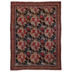 Antique Floral Persian Malayer Scatter Rug