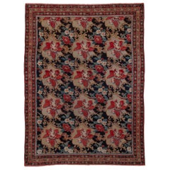 Tapis persan ancien à motifs floraux Malayer Scatter