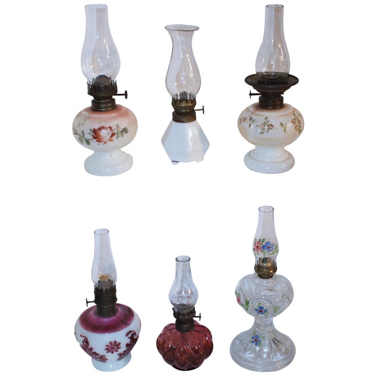 Miniature Oil Lamps Collection, 6 at 1stDibs