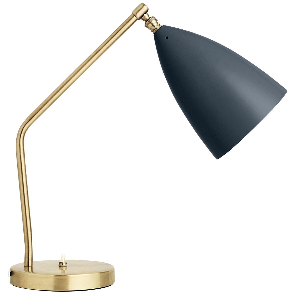 Greta Grossman Grasshopper Table Lamp, Anthracite Grey For Sale