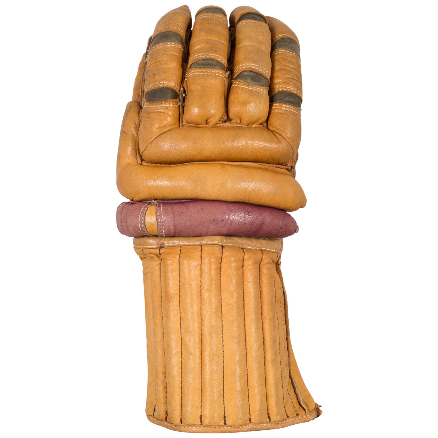 Vintage Leather Hockey Glove, circa 1940 at 1stDibs