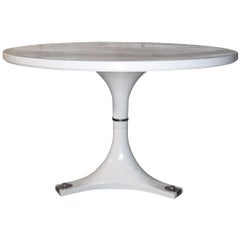 Rare White Round Dining Table by Anna Castelli Ferrieri for Kartell, circa 1967