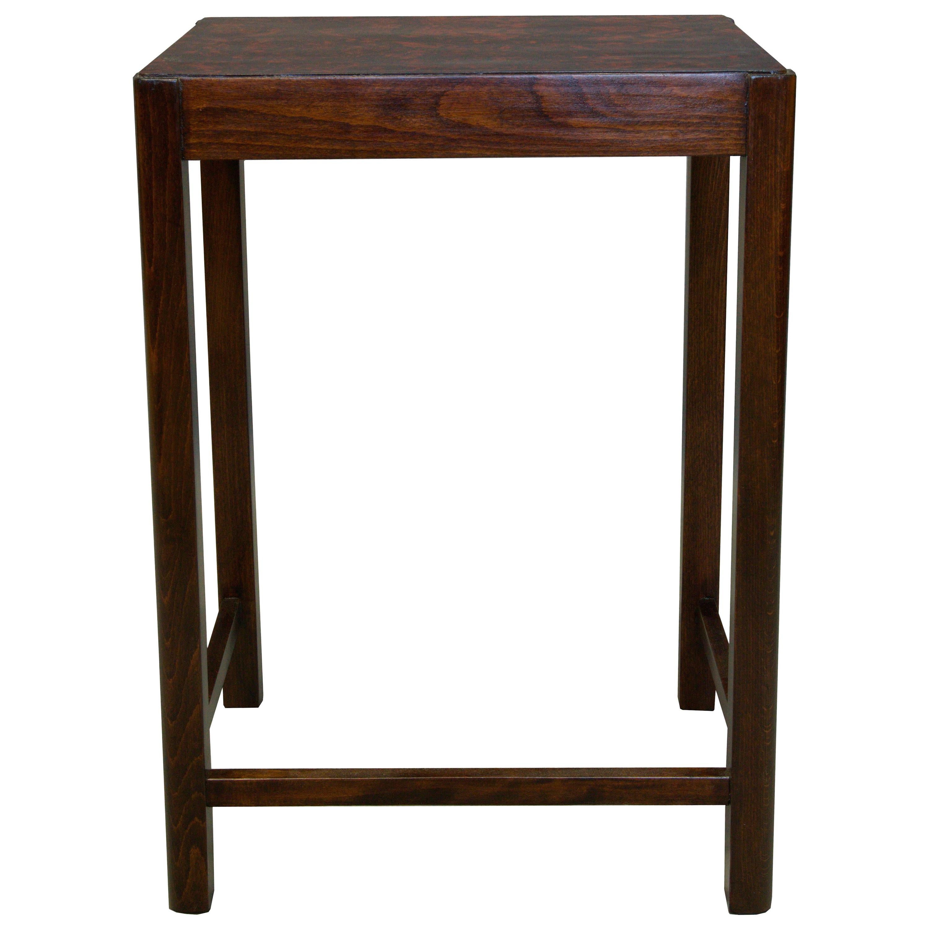 1930s Wooden Side Table with Fake Ivory Worktop by Thonet im Angebot