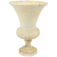 Large Spanish 1930s Neoclassical Art Deco Alabaster Urn Table Lamp