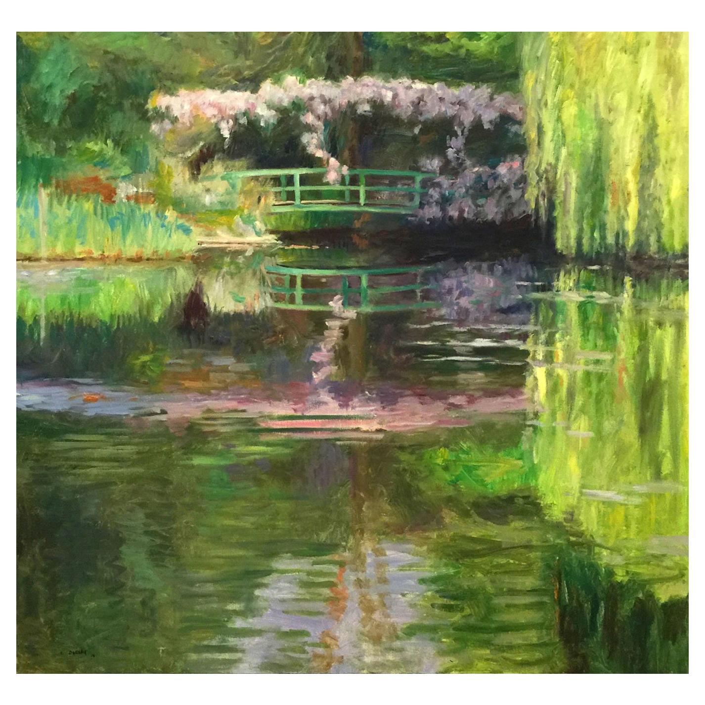 Monet's Bridge by Laurent Dareau For Sale