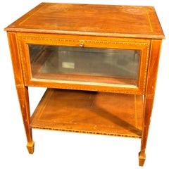 20th Century Edwardian Mahogany Inlaid Mobile Bar