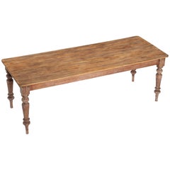 19th Century English Beech and Pine Farmhouse Dining / Kitchen Table