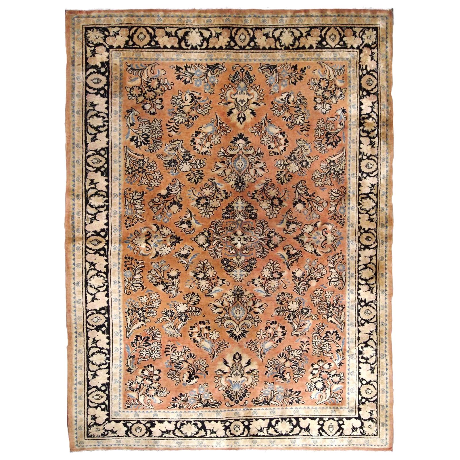 Handgefertigter antiker Teppich im Sarouk-Stil, 1920er Jahre, 1B707
