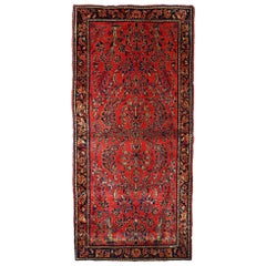 Tapis de couloir Sarouk ancien fait à la main, années 1900, 1B708