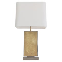 Roger Vanhevel Brass Etched Impressive Table Lamp