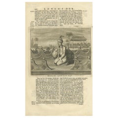 Antique Print of the 8th Mughal Emperor by Valentijn '1726'