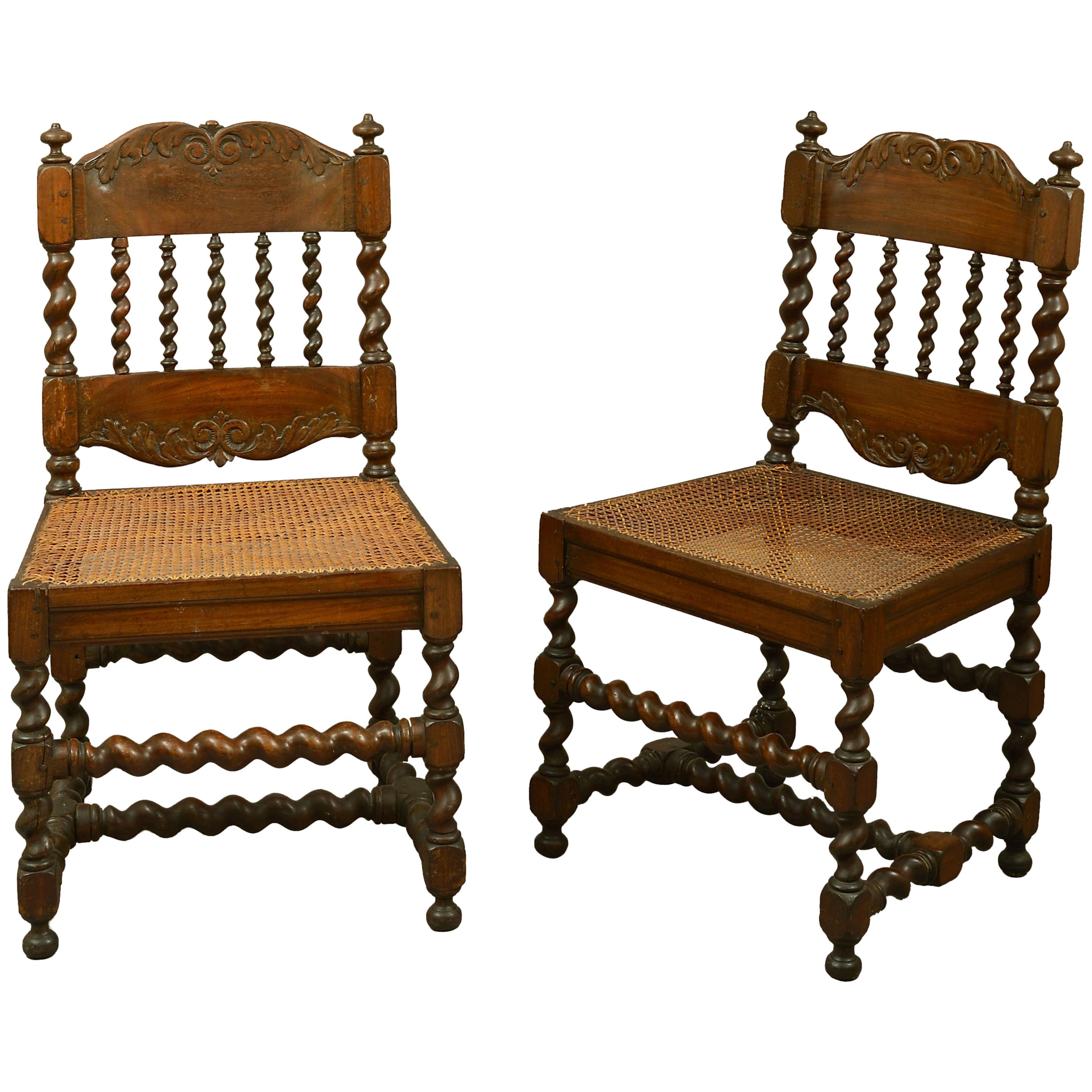 Early 18th Century Pair of Cape Dutch Stinkwood Chairs