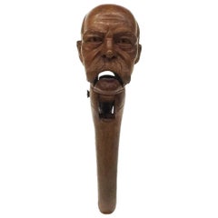 19th Century Carved Wooden Figural Nutcracker of Otto Von Bismarck