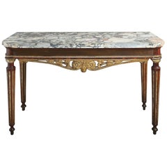 Royal Console Table with Breccia Africano Top from the Castello Reale, Italy