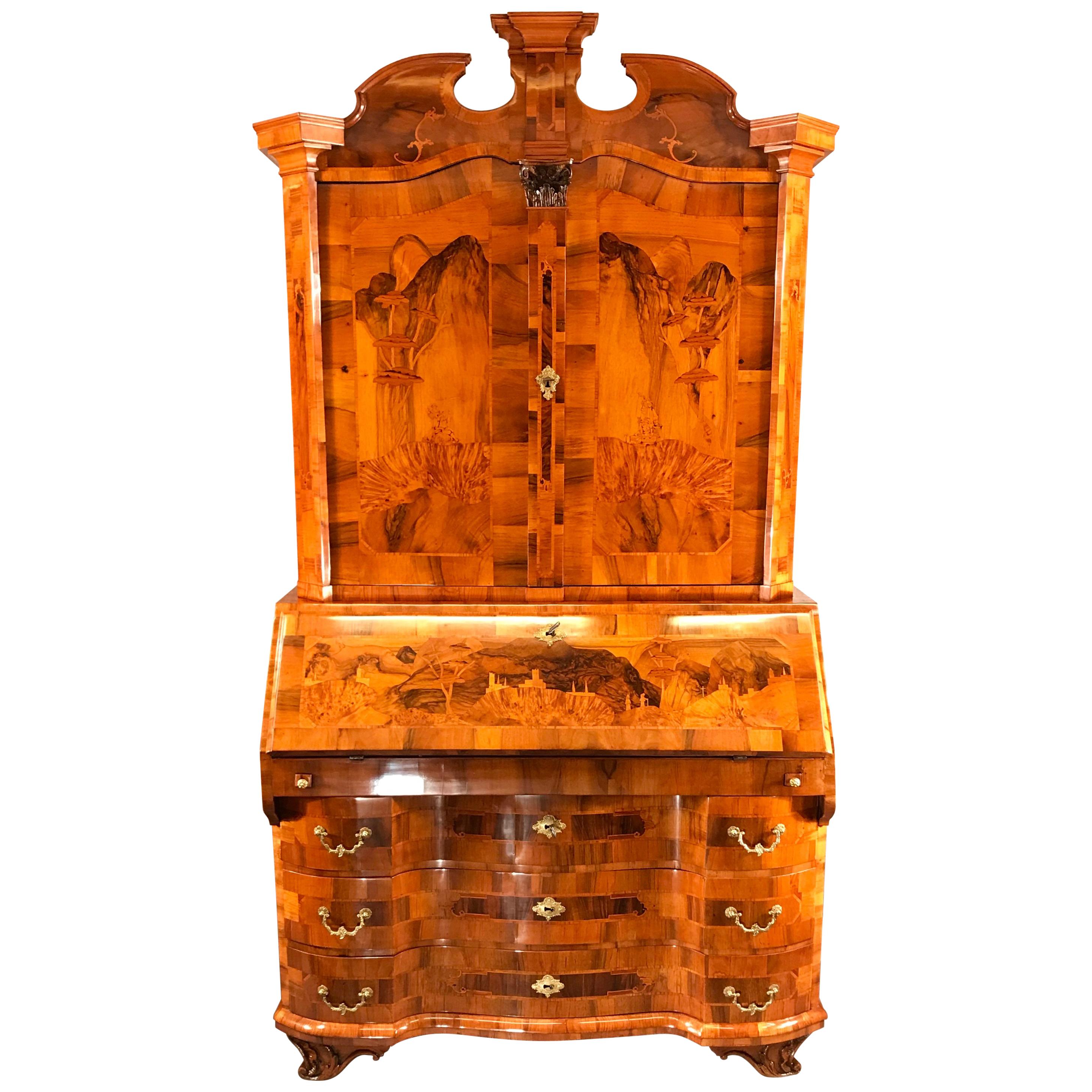 Baroque Cabinet with Secretaire, Germany, 1750-1760 For Sale