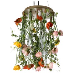 Lustre « Flower Power Poppy » en forme de coque, hauteur 80 d 60 cm, Italie