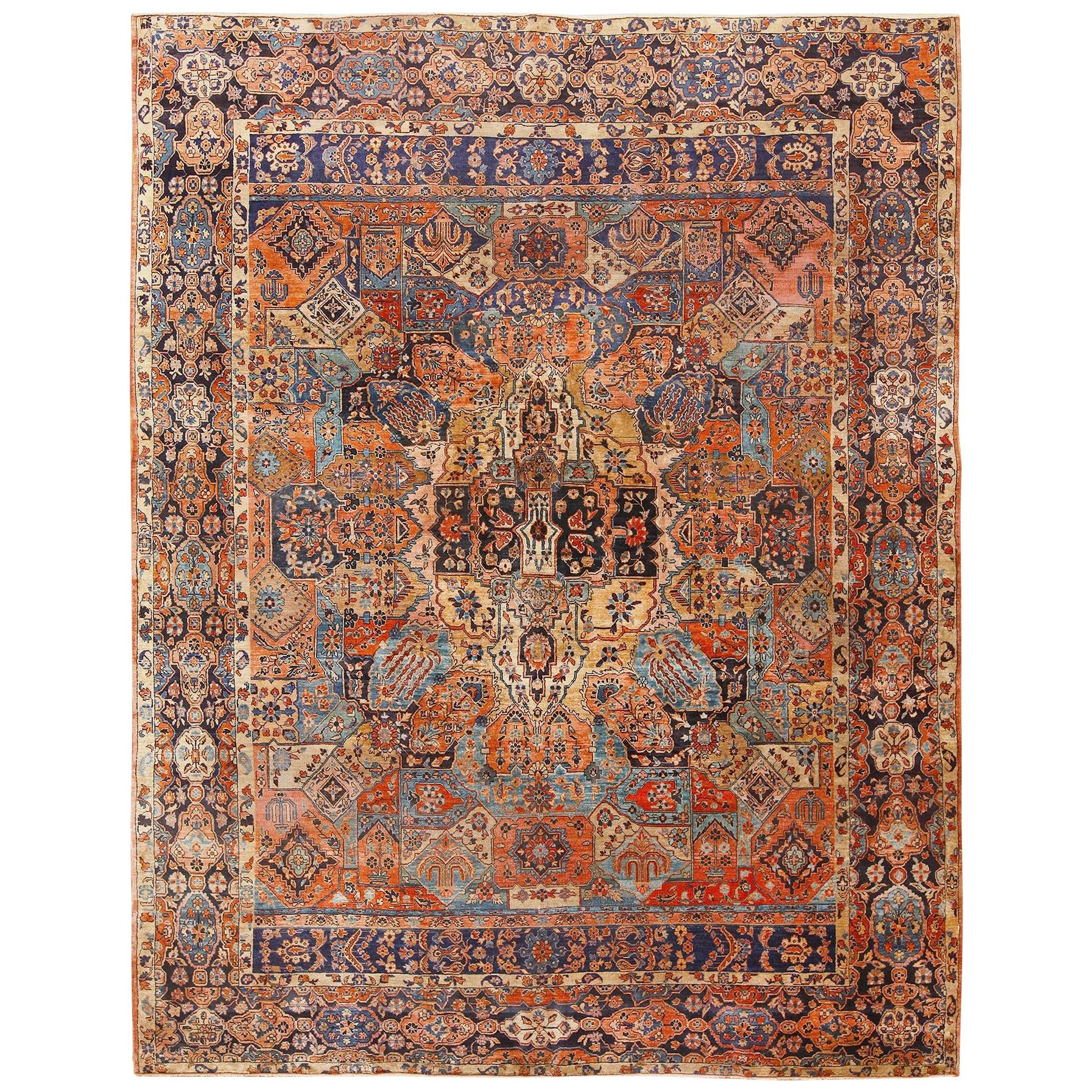 Room Size Antique Persian Sarouk Carpet