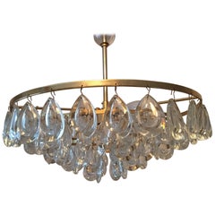 Five-Tiered crystal Glass Drop Chandelier by Palwa of Germany from the 1970s