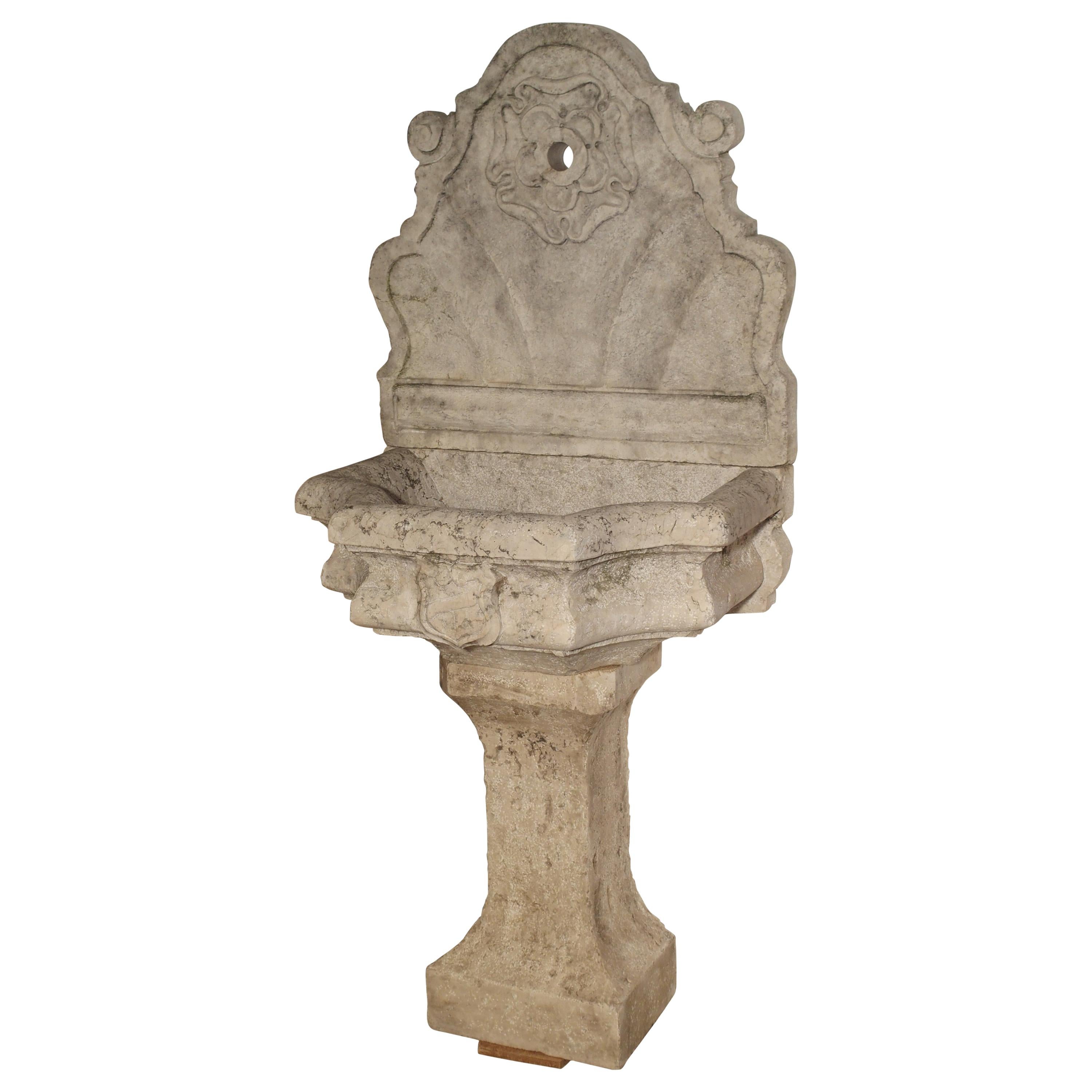 Carved Marble Wall Fountain from Veneto Italy