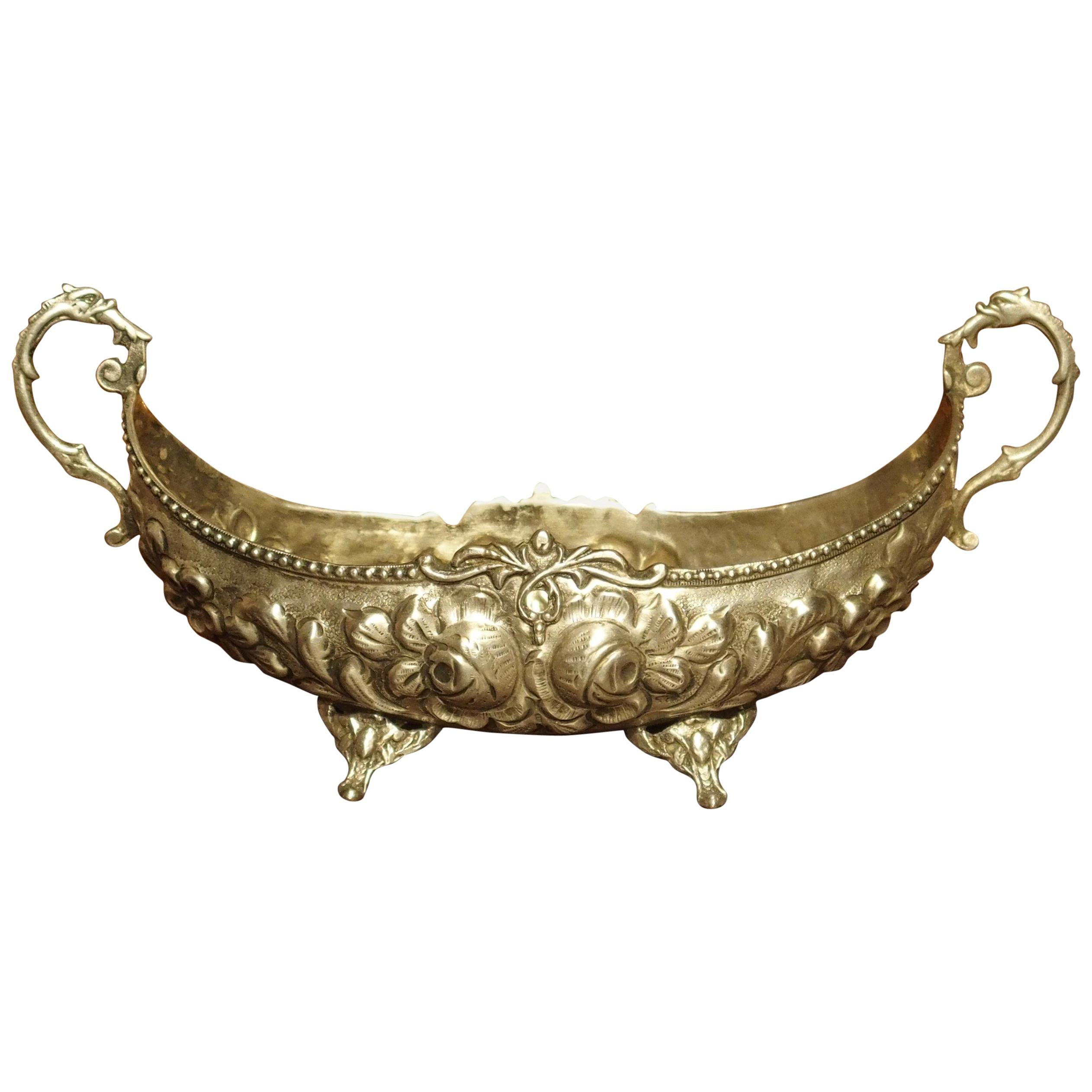 Small Antique Silver Gondola Form Serving Bowl from Germany, circa 1900